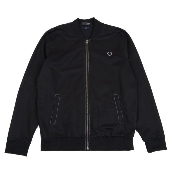 FRED PERRY x COMME des GARCONS HOMME DEUX Black Jersey Jacket Size L