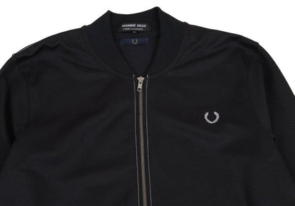 FRED PERRY x COMME des GARCONS HOMME DEUX Black Jersey Jacket Size L