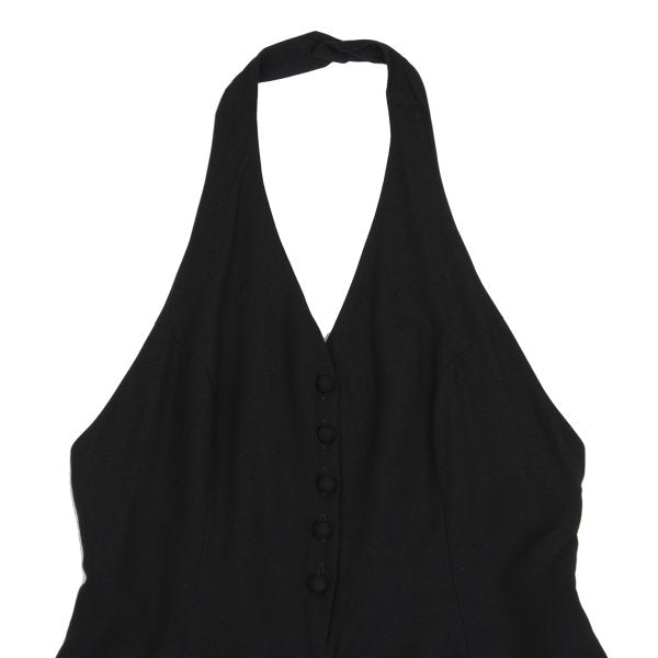 Sybilla Halter Neck Overall Shorts Black Size 40