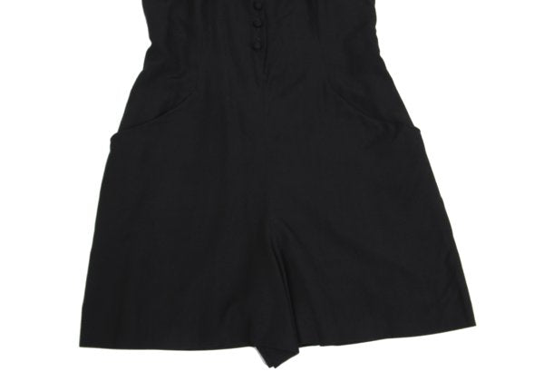 Sybilla Halter Neck Overall Shorts Black Size 40