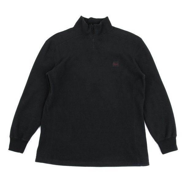 Papas Polyester Elbow Patch Half-Zip Black Size M
