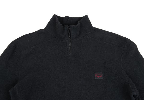 Papas Polyester Elbow Patch Half-Zip Black Size M
