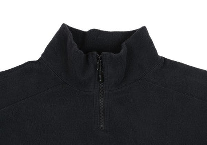 Papas Polyester Elbow Patch Half-Zip Black Size M