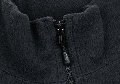 Papas Polyester Elbow Patch Half-Zip Black Size M