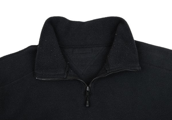 Papas Polyester Elbow Patch Half-Zip Black Size M