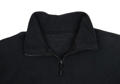 Papas Polyester Elbow Patch Half-Zip Black Size M
