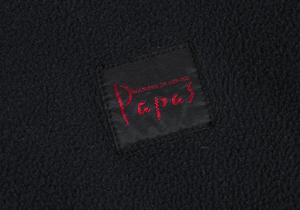 Papas Polyester Elbow Patch Half-Zip Black Size M