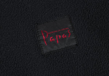 Papas Polyester Elbow Patch Half-Zip Black Size M
