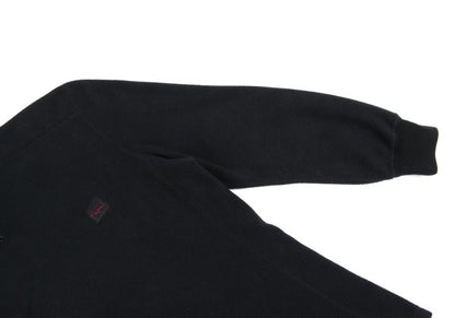 Papas Polyester Elbow Patch Half-Zip Black Size M