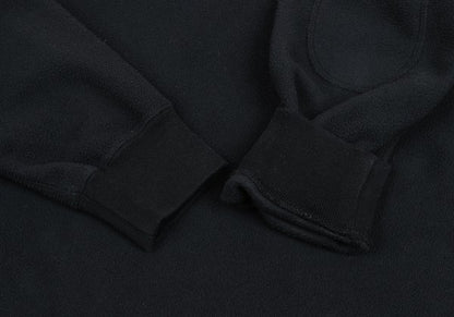 Papas Polyester Elbow Patch Half-Zip Black Size M