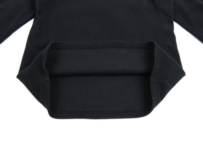 Papas Polyester Elbow Patch Half-Zip Black Size M