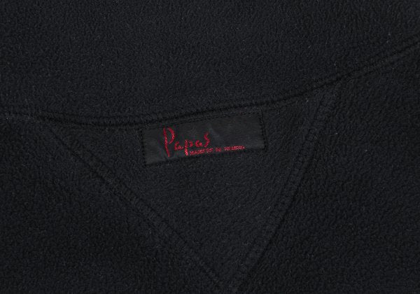 Papas Polyester Elbow Patch Half-Zip Black Size M