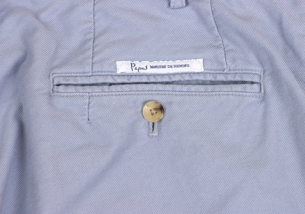 Papas Cotton Blend Stretch Pants Light Blue Size 50L
