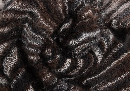 MISSONI Mohair Scarf Brown/Black/White