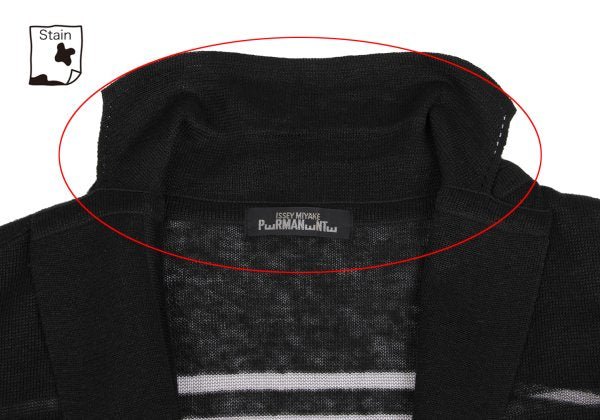 ISSEY MIYAKE PERMANENTE Linen Sheer Jacket Black Size M