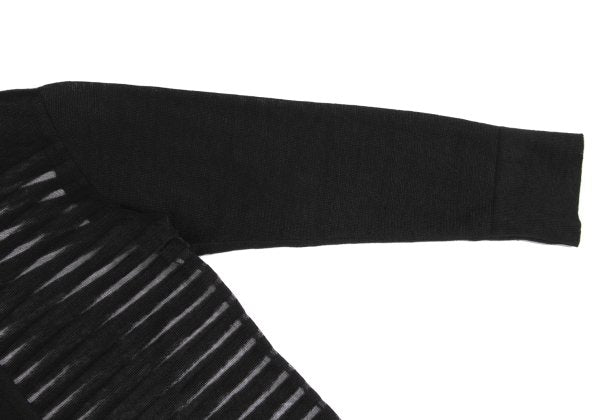 ISSEY MIYAKE PERMANENTE Linen Sheer Jacket Black Size M