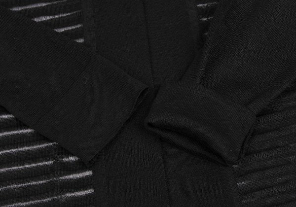 ISSEY MIYAKE PERMANENTE Linen Sheer Jacket Black Size M