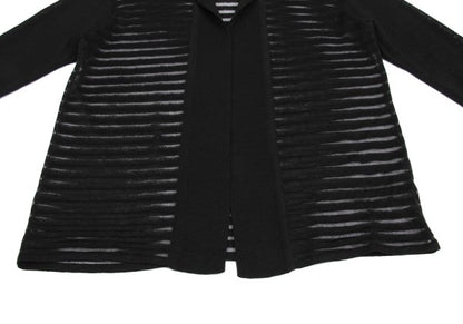 ISSEY MIYAKE PERMANENTE Linen Sheer Jacket Black Size M