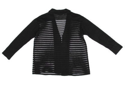 ISSEY MIYAKE PERMANENTE Linen Sheer Jacket Black Size M