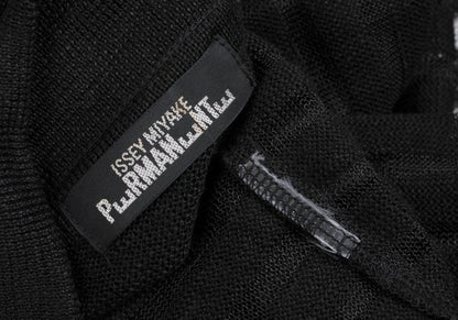 ISSEY MIYAKE PERMANENTE Linen Sheer Jacket Black Size M