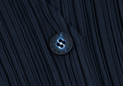ISSEY MIYAKE Pleated Vest Blue Size F