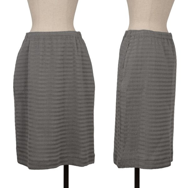 ISSEY MIYAKE Wave Stretch Pleated Skirt Gray Size 2