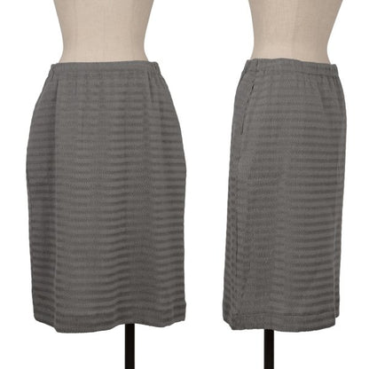 ISSEY MIYAKE Wave Stretch Pleated Skirt Gray Size 2