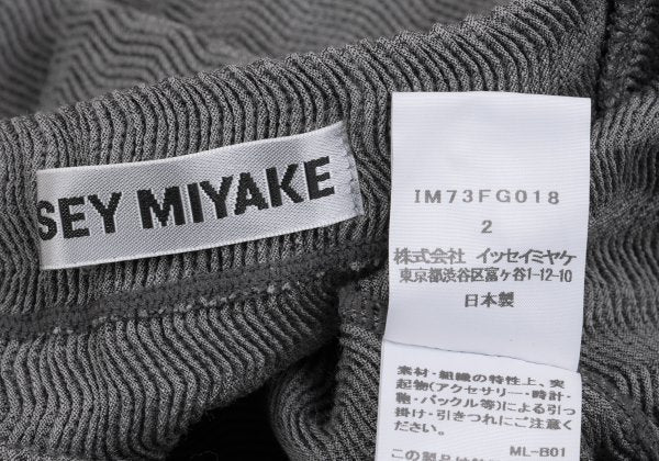 ISSEY MIYAKE Wave Stretch Pleated Skirt Gray Size 2