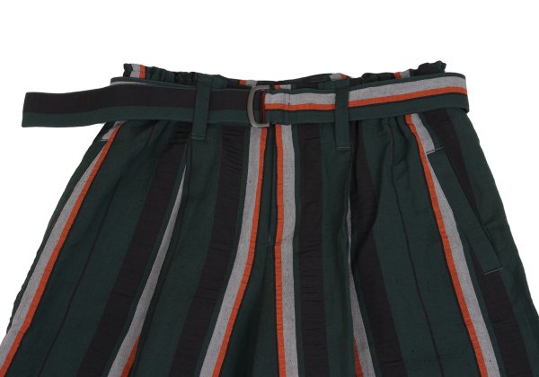 ISSEY MIYAKE 2017PF Linen Blend Striped Wide Pants Size 1