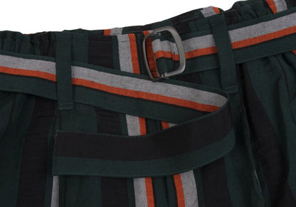 ISSEY MIYAKE 2017PF Linen Blend Striped Wide Pants Size 1
