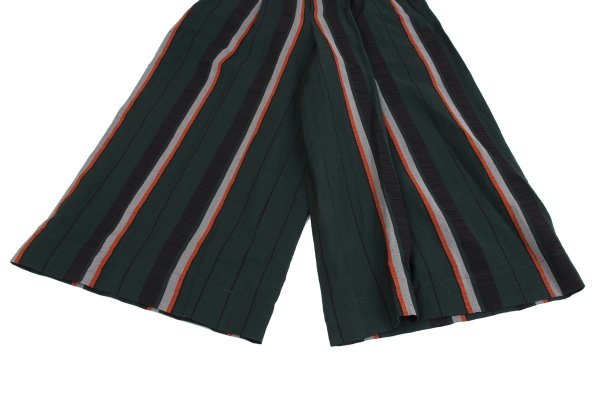 ISSEY MIYAKE 2017PF Linen Blend Striped Wide Pants Size 1