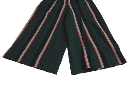 ISSEY MIYAKE 2017PF Linen Blend Striped Wide Pants Size 1