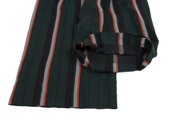 ISSEY MIYAKE 2017PF Linen Blend Striped Wide Pants Size 1
