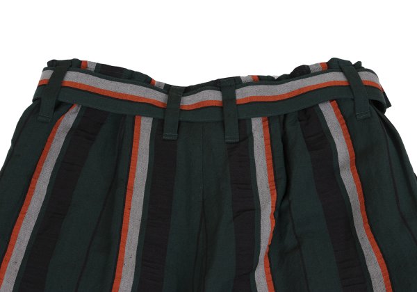 ISSEY MIYAKE 2017PF Linen Blend Striped Wide Pants Size 1