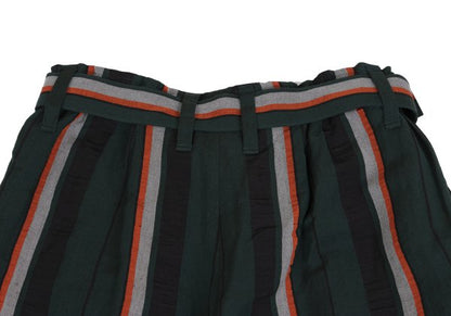 ISSEY MIYAKE 2017PF Linen Blend Striped Wide Pants Size 1
