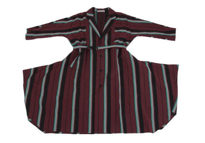 ISSEY MIYAKE 2017 Pre-Fall Linen Blend Coat Bordeaux Size 2