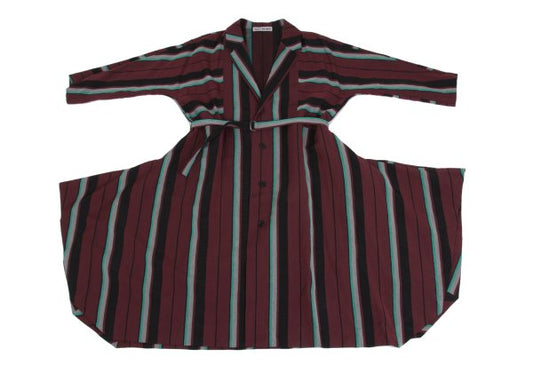 ISSEY MIYAKE 2017 Pre-Fall Linen Blend Coat Bordeaux Size 2