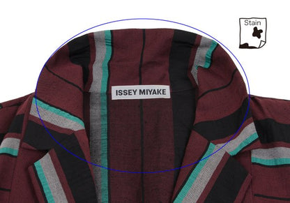 ISSEY MIYAKE 2017 Pre-Fall Linen Blend Coat Bordeaux Size 2