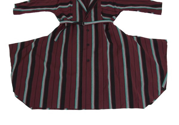 ISSEY MIYAKE 2017 Pre-Fall Linen Blend Coat Bordeaux Size 2
