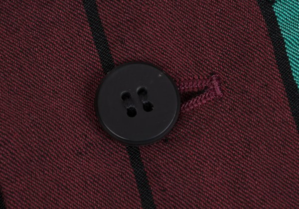 ISSEY MIYAKE 2017 Pre-Fall Linen Blend Coat Bordeaux Size 2