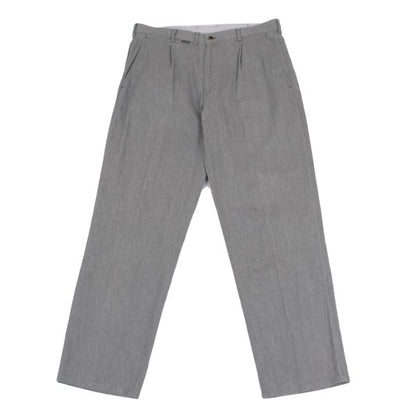 Papas Cotton Linen Blend Stretch Tapered Pants Gray Size 50L