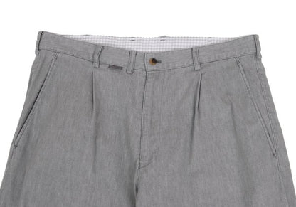 Papas Cotton Linen Blend Stretch Tapered Pants Gray Size 50L
