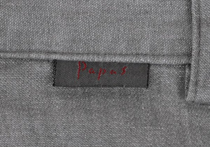 Papas Cotton Linen Blend Stretch Tapered Pants Gray Size 50L