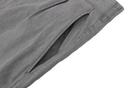 Papas Cotton Linen Blend Stretch Tapered Pants Gray Size 50L