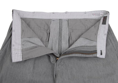 Papas Cotton Linen Blend Stretch Tapered Pants Gray Size 50L
