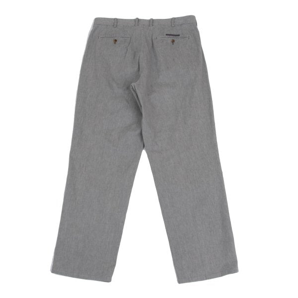 Papas Cotton Linen Blend Stretch Tapered Pants Gray Size 50L