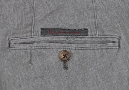 Papas Cotton Linen Blend Stretch Tapered Pants Gray Size 50L
