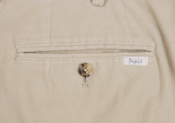 Papas Beige Cotton Blend Stretch Brushed Pants Size 52LL
