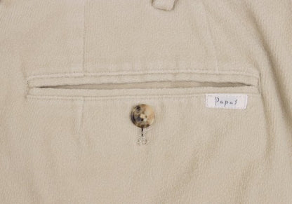 Papas Beige Cotton Blend Stretch Brushed Pants Size 52LL