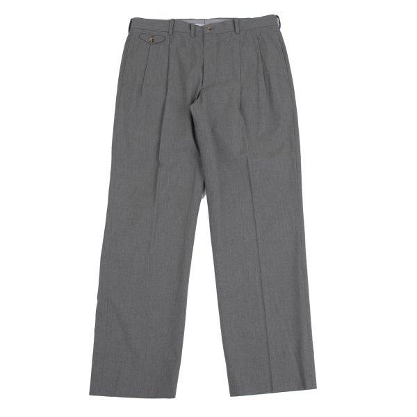 Papas Cotton Blend Stretch Two-Tuck Pants Gray Size 50L